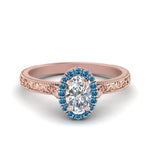 Load image into Gallery viewer, hand-engraved-oval-shaped-halo-diamond-engagement-ring-with-blue-topaz-in-rose-gold-FD8588OVRGICBLTO-NL-RG_4f915db7-742c-41c3-a63f-593b8fd6b9e7?v=1757588531
