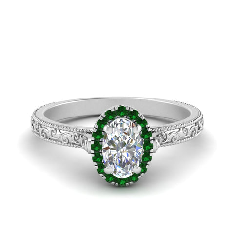 hand-engraved-oval-shaped-halo-diamond-engagement-ring-with-emerald-in-white-gold-FD8588OVRGEMGR-NL-WG?v=1757588385
