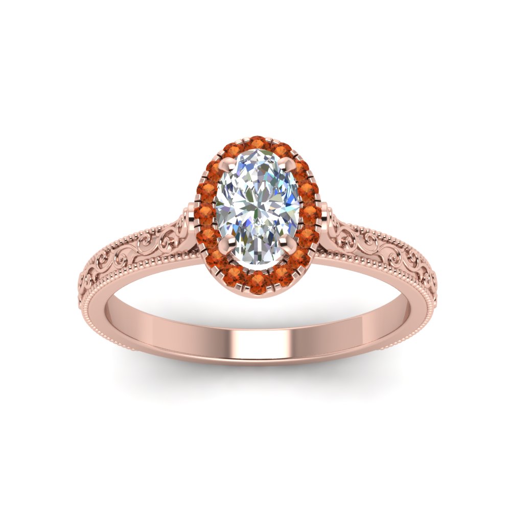 hand-engraved-oval-shaped-halo-diamond-engagement-ring-with-orange-sapphire-in-rose-gold-FD8588OVRGSAORANGLE5-NL-RG_f2c2785d-2b3c-44ce-8c89-5213efd4323f?v=1757588531