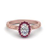 Load image into Gallery viewer, hand-engraved-oval-shaped-halo-diamond-engagement-ring-with-pink-sapphire-in-rose-gold-FD8588OVRGSADRPI-NL-RG_5b2e0fed-58cb-4142-9b43-4d72c21ac7e8?v=1757588531
