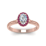 Load image into Gallery viewer, hand-engraved-oval-shaped-halo-diamond-engagement-ring-with-pink-sapphire-in-rose-gold-FD8588OVRGSADRPIANGLE5-NL-RG_01c0b294-1b07-4b12-90d2-2363bc484a69?v=1757588531
