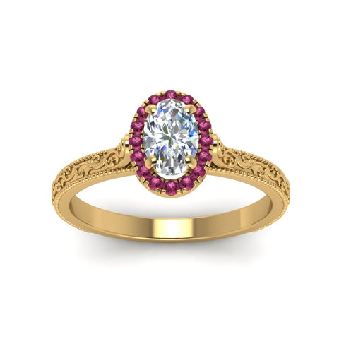 hand-engraved-oval-shaped-halo-diamond-engagement-ring-with-pink-sapphire-in-yellow-gold-FD8588OVRGSADRPIANGLE5-NL-YG?v=1757588384