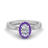 Load image into Gallery viewer, hand-engraved-oval-shaped-halo-diamond-engagement-ring-with-purple-topaz-in-white-gold-FD8588OVRGVITO-NL-WG_b4ec774a-b0f1-49b4-b7e3-67cc86aaf576?v=1757588531