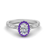 Load image into Gallery viewer, hand-engraved-oval-shaped-halo-diamond-engagement-ring-with-purple-topaz-in-white-gold-FD8588OVRGVITO-NL-WG_b4ec774a-b0f1-49b4-b7e3-67cc86aaf576?v=1757588531
