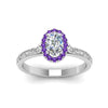 Load image into Gallery viewer, hand-engraved-oval-shaped-halo-diamond-engagement-ring-with-purple-topaz-in-white-gold-FD8588OVRGVITOANGLE5-NL-WG_67c16a3c-0f0e-4cbf-9d4a-eb91fafe3fa1?v=1757588531