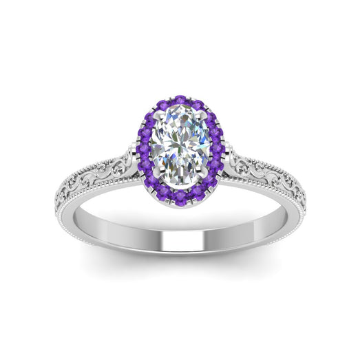 hand-engraved-oval-shaped-halo-diamond-engagement-ring-with-purple-topaz-in-white-gold-FD8588OVRGVITOANGLE5-NL-WG_67c16a3c-0f0e-4cbf-9d4a-eb91fafe3fa1?v=1757588531