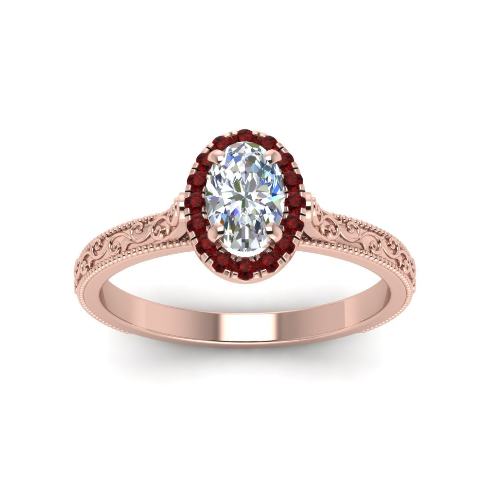 hand-engraved-oval-shaped-halo-diamond-engagement-ring-with-ruby-in-rose-gold-FD8588OVRGRUDRANGLE5-NL-RG?v=1757588385