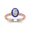 Load image into Gallery viewer, hand-engraved-oval-shaped-halo-diamond-engagement-ring-with-sapphire-in-rose-gold-FD8588OVRGSABLANGLE5-NL-RG_529dabfa-e88d-4984-a64a-5bdbc7cabd1c?v=1757588532