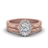 Load image into Gallery viewer, hand-engraved-oval-shaped-halo-diamond-wedding-ring-set-in-rose-gold-FD8588OV-NL-RG_b09a03fd-f908-4dd7-be8d-7bfdb3a24596?v=1757665361