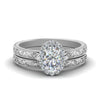 Load image into Gallery viewer, hand-engraved-oval-shaped-halo-diamond-wedding-ring-set-in-white-gold-FD8588OV-NL-WG_20392911-de55-43ed-9f9f-001b9b1e5266?v=1757665361