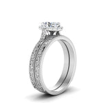 Load image into Gallery viewer, hand-engraved-oval-shaped-halo-diamond-wedding-ring-set-in-white-gold-FD8588OVANGLE2-NL-WG?v=1757665222
