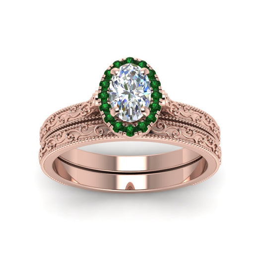 hand-engraved-oval-shaped-halo-diamond-wedding-ring-set-with-emerald-in-rose-gold-FD8588OVGEMGRANGLE5-NL-RG_07230ea3-1055-43af-bb1f-5dce41f41701?v=1757665361
