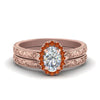 Load image into Gallery viewer, hand-engraved-oval-shaped-halo-diamond-wedding-ring-set-with-orange-sapphire-in-rose-gold-FD8588OVGSAOR-NL-RG_3708a338-d0ea-4073-b704-93adcf3eb464?v=1757665362