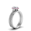 Load image into Gallery viewer, hand-engraved-oval-shaped-halo-diamond-wedding-ring-set-with-pink-sapphire-in-white-gold-FD8588OVGSADRPIANGLE2-NL-WG_82598335-9abf-498d-adf5-1ade81a8d203?v=1757665361