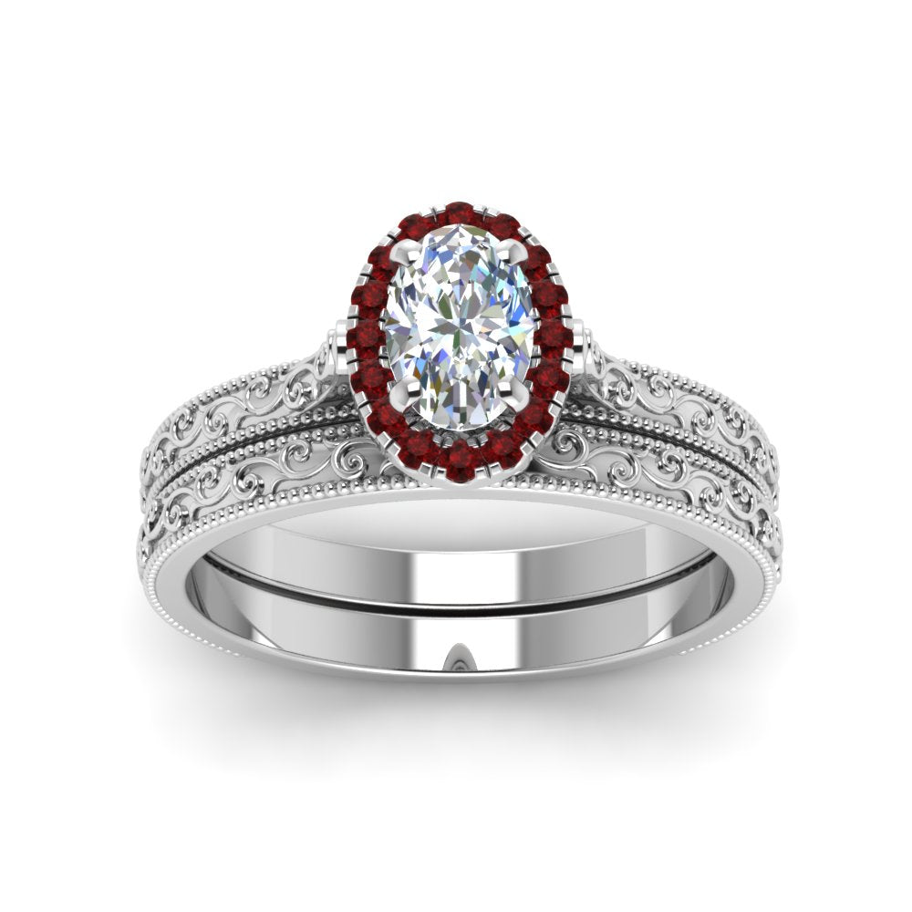 hand-engraved-oval-shaped-halo-diamond-wedding-ring-set-with-ruby-in-white-gold-FD8588OVGRUDRANGLE5-NL-WG?v=1757665222