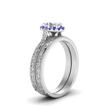 Load image into Gallery viewer, hand-engraved-oval-shaped-halo-diamond-wedding-ring-set-with-sapphire-in-white-gold-FD8588OVGSABLANGLE2-NL-WG?v=1757665222