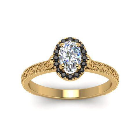 hand-engraved-oval-shaped-halo-engagement-ring-with-black-diamond-in-yellow-gold-FD8588OVRGBLACKANGLE5-NL-YG?v=1757588385