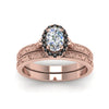 Load image into Gallery viewer, hand-engraved-oval-shaped-halo-wedding-ring-set-with-black-diamond-in-rose-gold-FD8588OVGBLACKANGLE5-NL-RG_a995b93b-1398-44c3-b247-a9ca46763108?v=1757665361