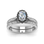 Load image into Gallery viewer, hand-engraved-oval-shaped-halo-wedding-ring-set-with-black-diamond-in-white-gold-FD8588OVGBLACKANGLE5-NL-WG_3bb16052-d2c9-4a5a-b56e-1408c3976bfc?v=1757665361
