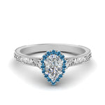 Load image into Gallery viewer, hand-engraved-pear-shaped-halo-diamond-engagement-ring-with-blue-topaz-in-white-gold-FD8588PERGICBLTO-NL-WG_e8d2f461-d23f-42e8-9090-5b25beef58d2?v=1757588544
