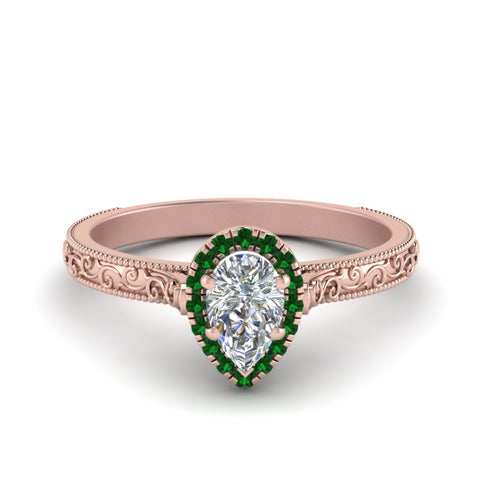 hand-engraved-pear-shaped-halo-diamond-engagement-ring-with-emerald-in-rose-gold-FD8588PERGEMGR-NL-RG?v=1757588410