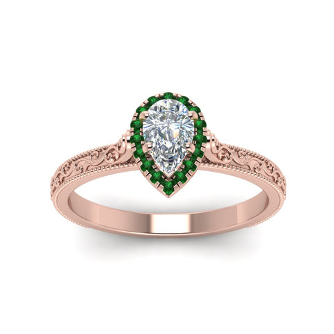 hand-engraved-pear-shaped-halo-diamond-engagement-ring-with-emerald-in-rose-gold-FD8588PERGEMGRANGLE5-NL-RG?v=1757588411