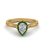 Load image into Gallery viewer, hand-engraved-pear-shaped-halo-diamond-engagement-ring-with-emerald-in-yellow-gold-FD8588PERGEMGR-NL-YG_cecd2144-1a96-4e39-9305-b53fda93ac5a?v=1757588544
