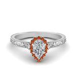 Load image into Gallery viewer, hand-engraved-pear-shaped-halo-diamond-engagement-ring-with-orange-sapphire-in-white-gold-FD8588PERGSAOR-NL-WG_be4417ed-16fc-42e5-9a55-c24c5253e8ec?v=1757588544
