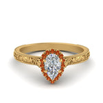 Load image into Gallery viewer, hand-engraved-pear-shaped-halo-diamond-engagement-ring-with-orange-sapphire-in-yellow-gold-FD8588PERGSAOR-NL-YG_0b368cc4-6428-41ed-869d-a293716ab573?v=1757588543
