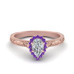 Load image into Gallery viewer, hand-engraved-pear-shaped-halo-diamond-engagement-ring-with-purple-topaz-in-rose-gold-FD8588PERGVITO-NL-RG_a8ab7460-0ac5-4723-894d-e247ebef0b62?v=1757588544
