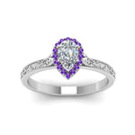 Load image into Gallery viewer, hand-engraved-pear-shaped-halo-diamond-engagement-ring-with-purple-topaz-in-white-gold-FD8588PERGVITOANGLE5-NL-WG_1520f477-5c9a-4a8f-b485-958aff308e65?v=1757588543
