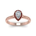 Load image into Gallery viewer, hand-engraved-pear-shaped-halo-diamond-engagement-ring-with-ruby-in-rose-gold-FD8588PERGRUDRANGLE5-NL-RG_e847b04d-ad43-4991-aa6d-a1474349b783?v=1757588544
