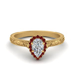 Load image into Gallery viewer, hand-engraved-pear-shaped-halo-diamond-engagement-ring-with-ruby-in-yellow-gold-FD8588PERGRUDR-NL-YG_f0efb7b2-6621-4f13-81ea-a7e1ec1d47c4?v=1757588543
