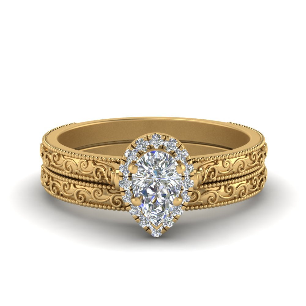 hand-engraved-pear-shaped-halo-diamond-wedding-ring-set-in-yellow-gold-FD8588PE-NL-YG?v=1757665239