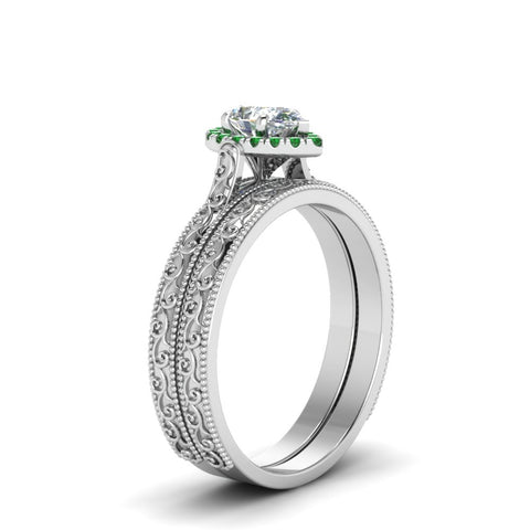 hand-engraved-pear-shaped-halo-diamond-wedding-ring-set-with-emerald-in-white-gold-FD8588PEGEMGRANGLE2-NL-WG_ef0b9245-89de-4482-bc4f-a81bac81b218?v=1757665372