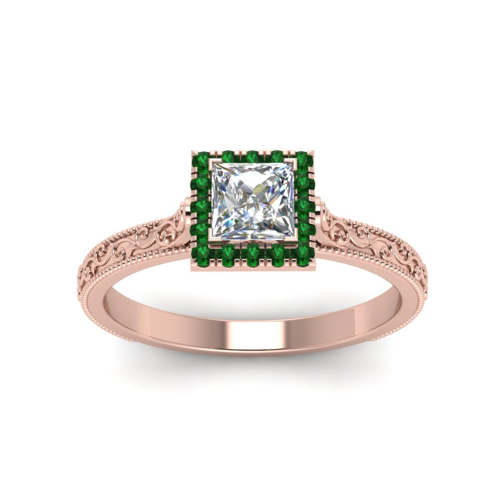 hand-engraved-princess-cut-halo-diamond-engagement-ring-with-emerald-in-rose-gold-FD8588PRRGEMGRANGLE5-NL-RG_11b5daa0-a83d-4143-852e-d2fc3ee53849?v=1757589506