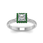 Load image into Gallery viewer, hand-engraved-princess-cut-halo-diamond-engagement-ring-with-emerald-in-white-gold-FD8588PRRGEMGRANGLE5-NL-WG_30550693-b431-4e9d-9bb1-286d2913f475?v=1757589545
