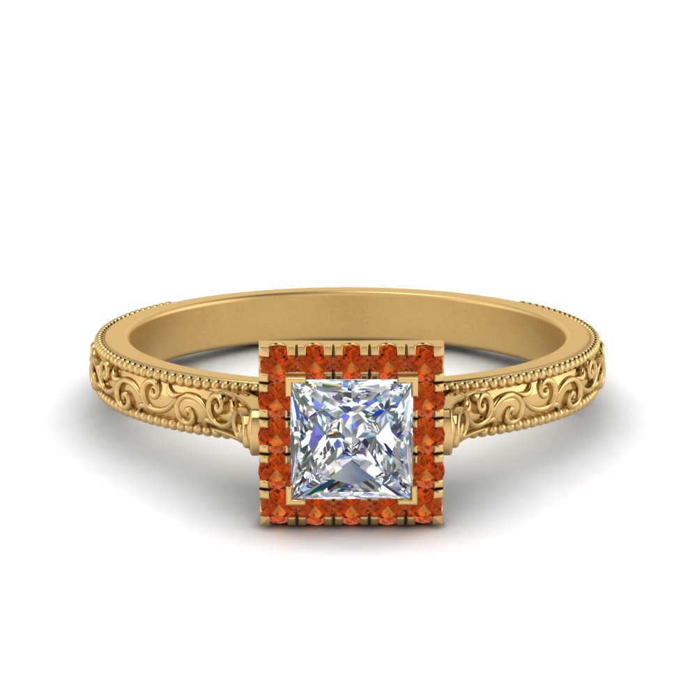 hand-engraved-princess-cut-halo-diamond-engagement-ring-with-orange-sapphire-in-yellow-gold-FD8588PRRGSAOR-NL-YG_c61610f5-6636-43da-b6a2-f6b5b28a5a49?v=1757589506