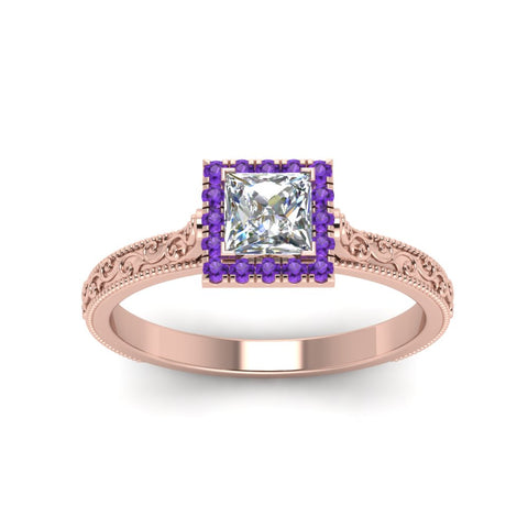 hand-engraved-princess-cut-halo-diamond-engagement-ring-with-purple-topaz-in-rose-gold-FD8588PRRGVITOANGLE5-NL-RG_b7f636d3-4249-4791-903a-2365a8244aca?v=1757589545