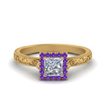 Load image into Gallery viewer, hand-engraved-princess-cut-halo-diamond-engagement-ring-with-purple-topaz-in-yellow-gold-FD8588PRRGVITO-NL-YG_7fd0db87-b804-4faf-9697-cdd1e1dd85aa?v=1757589506
