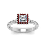 Load image into Gallery viewer, hand-engraved-princess-cut-halo-diamond-engagement-ring-with-ruby-in-white-gold-FD8588PRRGRUDRANGLE5-NL-WG_29c4bc59-f337-4c55-9c8d-cd535efd3562?v=1757589506
