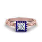 Load image into Gallery viewer, hand-engraved-princess-cut-halo-diamond-engagement-ring-with-sapphire-in-rose-gold-FD8588PRRGSABL-NL-RG_ba41c794-77ef-41fc-aa46-b11f3df3cc67?v=1757589506

