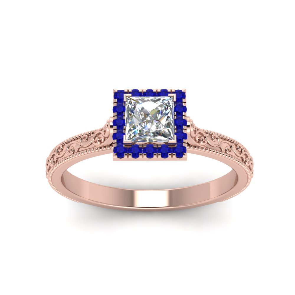 hand-engraved-princess-cut-halo-diamond-engagement-ring-with-sapphire-in-rose-gold-FD8588PRRGSABLANGLE5-NL-RG_782808cb-8099-4cf2-b925-c99ca88bc84c?v=1757589544