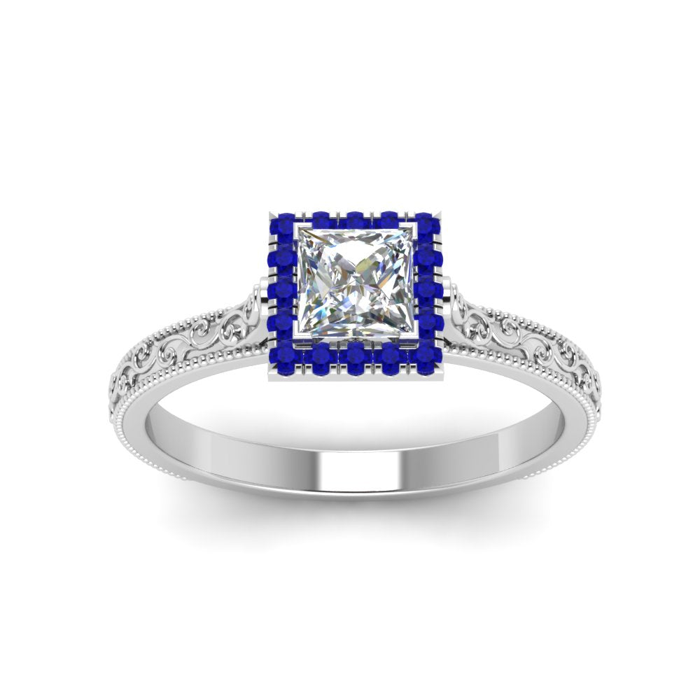 hand-engraved-princess-cut-halo-diamond-engagement-ring-with-sapphire-in-white-gold-FD8588PRRGSABLANGLE5-NL-WG_6acbff14-1730-4315-9980-ea1338cb446b?v=1757589506