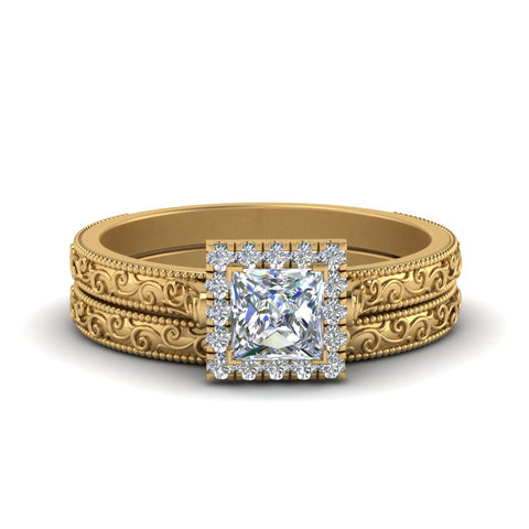 hand-engraved-princess-cut-halo-diamond-wedding-ring-set-in-yellow-gold-FD8588PR-NL-YG?v=1757665256