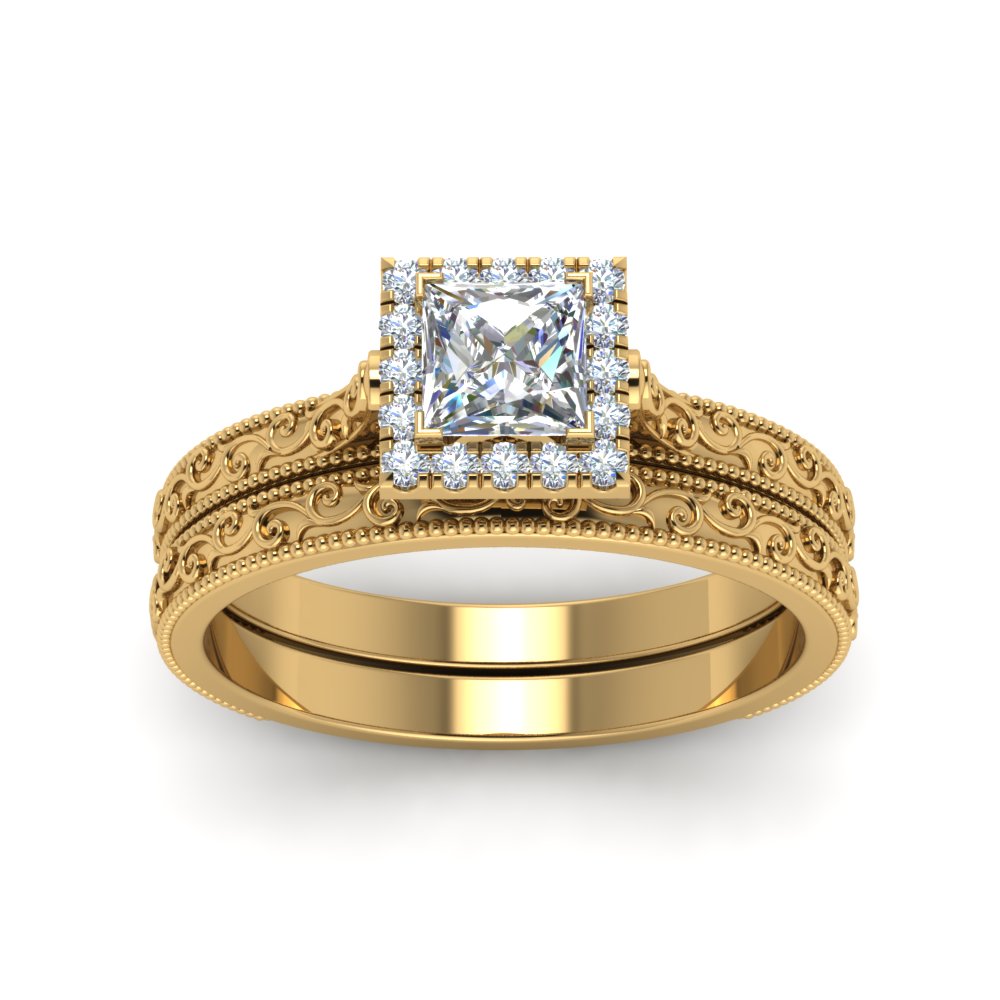 hand-engraved-princess-cut-halo-diamond-wedding-ring-set-in-yellow-gold-FD8588PRANGLE5-NL-YG?v=1757665257