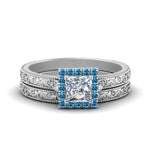 Load image into Gallery viewer, hand-engraved-princess-cut-halo-diamond-wedding-ring-set-with-blue-topaz-in-white-gold-FD8588PRGICBLTO-NL-WG_cc72cf2d-781c-4186-9534-86109cf8688e?v=1757665383
