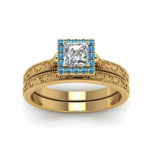 hand-engraved-princess-cut-halo-diamond-wedding-ring-set-with-blue-topaz-in-yellow-gold-FD8588PRGICBLTOANGLE5-NL-YG_68f126f9-1f90-4256-8012-cb7e6b197292?v=1757665383