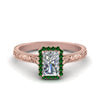 Load image into Gallery viewer, hand-engraved-radiant-cut-halo-diamond-engagement-ring-with-emerald-in-rose-gold-FD8588RARGEMGR-NL-RG_c2b2cf41-850e-4ade-bb31-0b0f0386d94e?v=1757588567