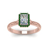 Load image into Gallery viewer, hand-engraved-radiant-cut-halo-diamond-engagement-ring-with-emerald-in-rose-gold-FD8588RARGEMGRANGLE5-NL-RG_4d709897-502a-4f3b-bb3e-71d7a8177a4f?v=1757588569